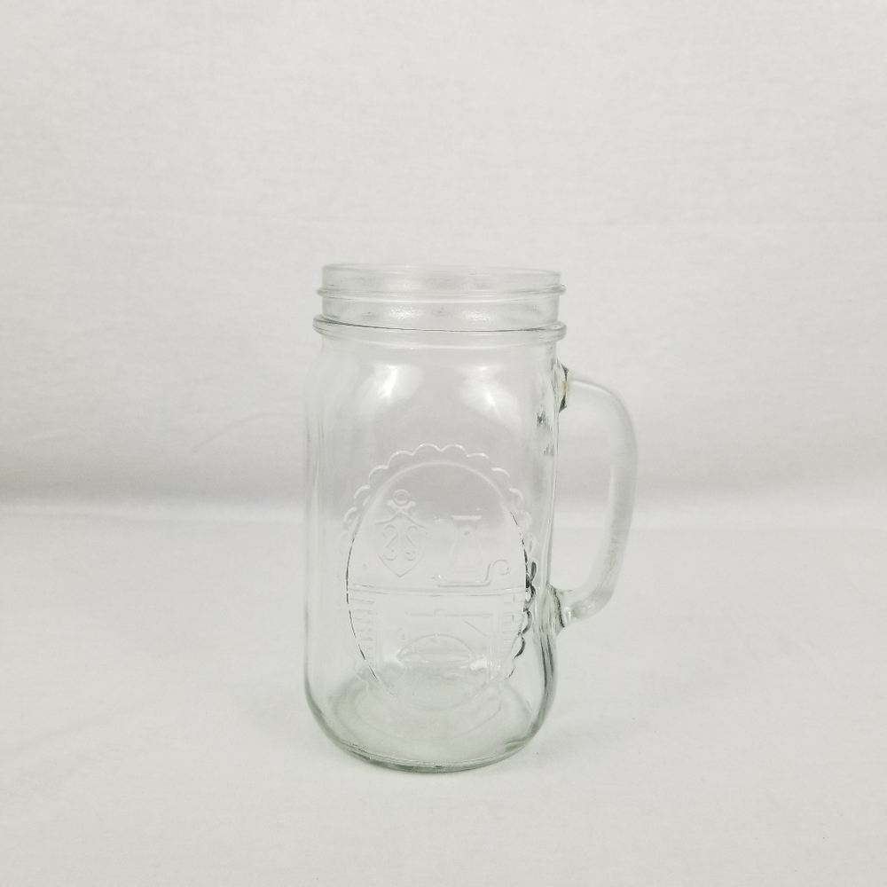 Large mason jar drinking mug
